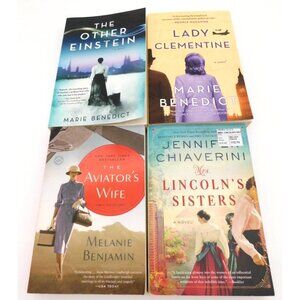 4 Historical Fiction Paperback Books Einstein Lincoln Churchill Lindbergh Wife